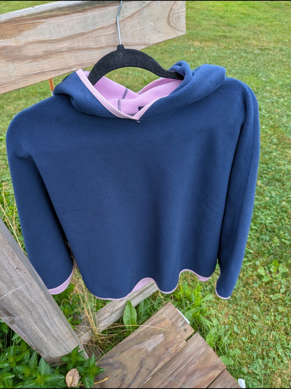 Vintage Lands End Girls XL Reversible Poncho